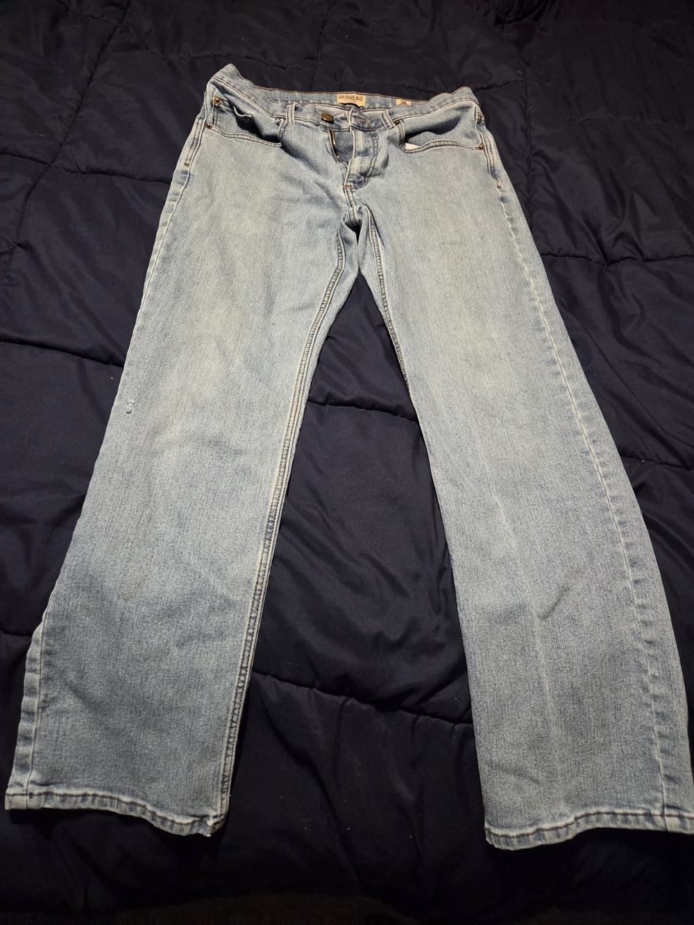 RedHead Men's Light Blue Bootcut Jeans